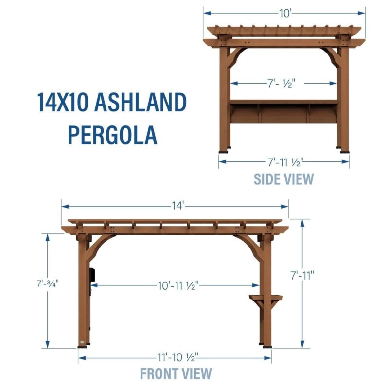 14×10 Ashland Pergola - Image 6