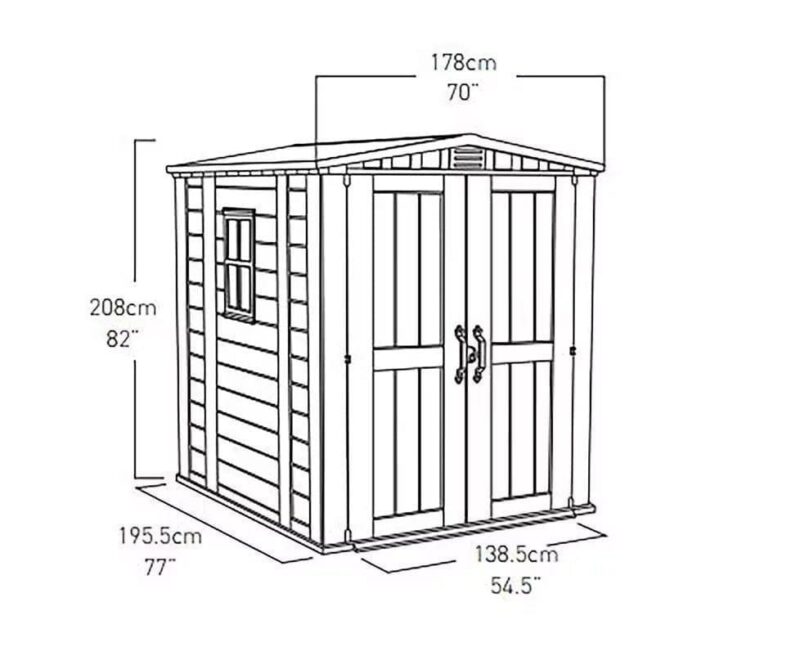 Keter factor 6×6 shed 1.78m x 1.95m - Image 7