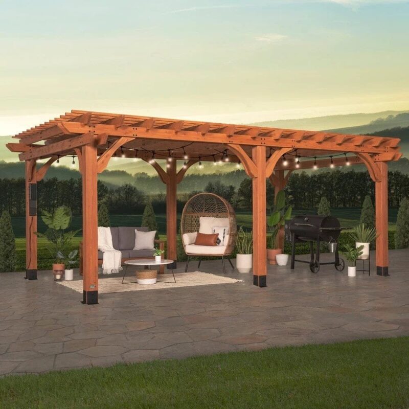 20×12 beaumont pergola – brown - Image 13