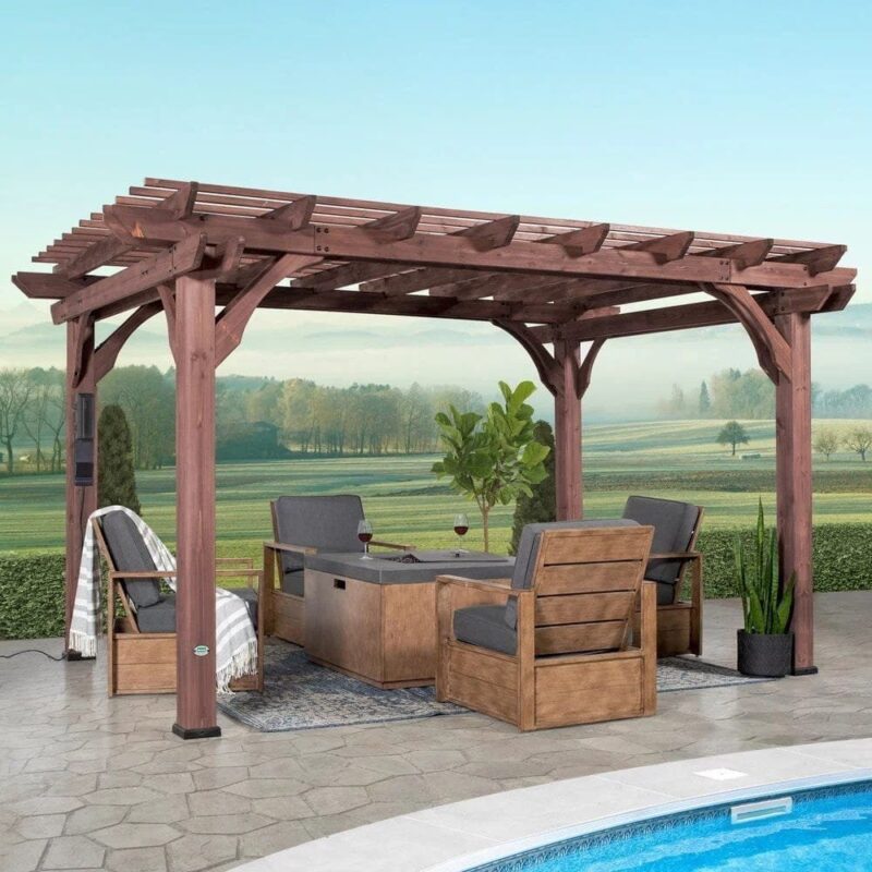 Somerville 14×10 pergola ? walnut stain - Image 2