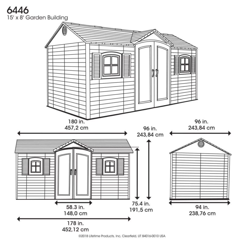 Lifetime Garden Shed ? 15 ft. x 8 ft. - Image 2